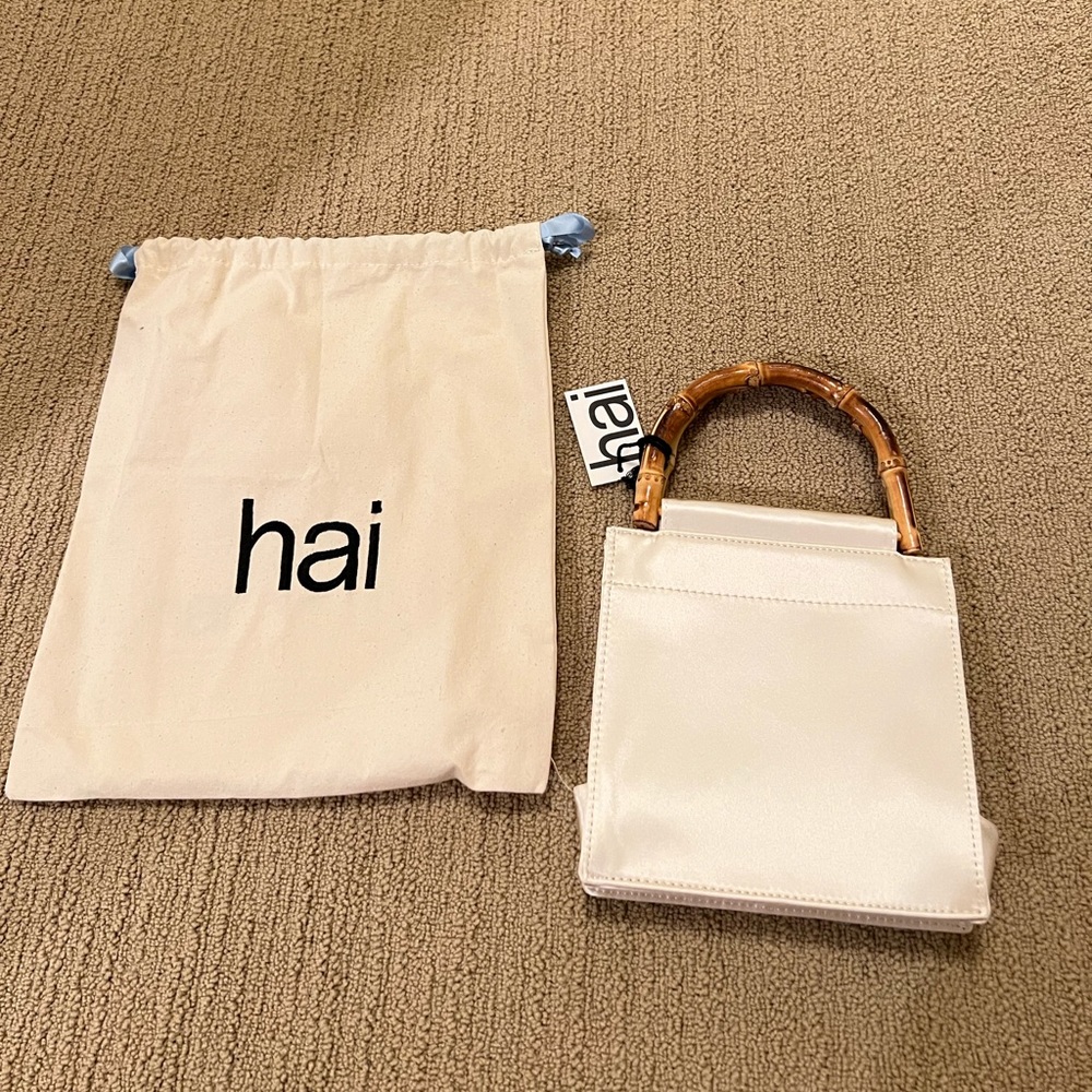 White bamboo bag